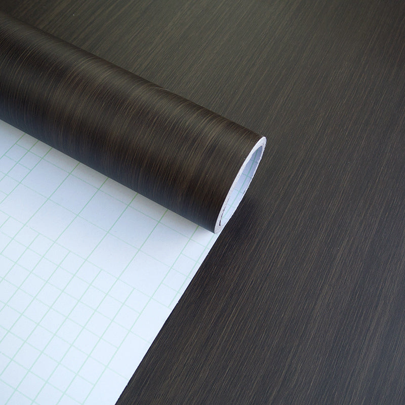 Black Barn Wood Pattern Wallpaper Roll Self Sticking Industrial Hotel Wall Decor