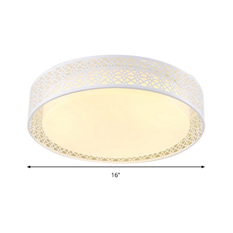 Acryl holle ronde plafondlicht moderne stijl led spoelplafondlamp in wit voor volwassen slaapkamer