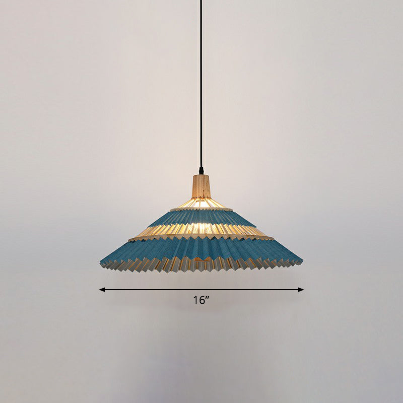 Bamboo Umbrella Pendant Light Chinoiserie 1 Head Suspension Lighting Fixture for Restaurant