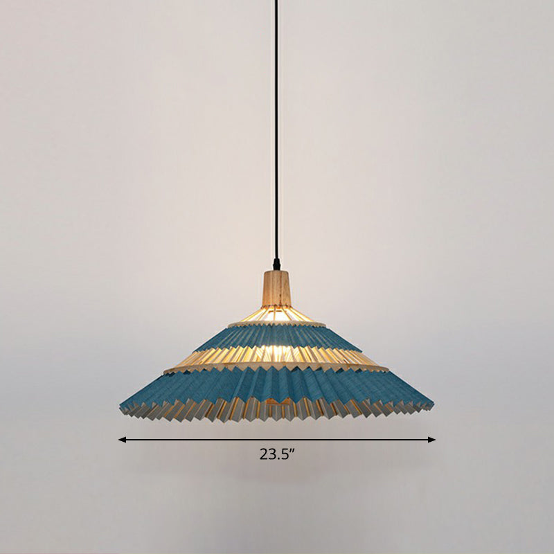 Bamboo Umbrella Pendant Light Chinoiserie 1 Head Suspension Lighting Fixture for Restaurant