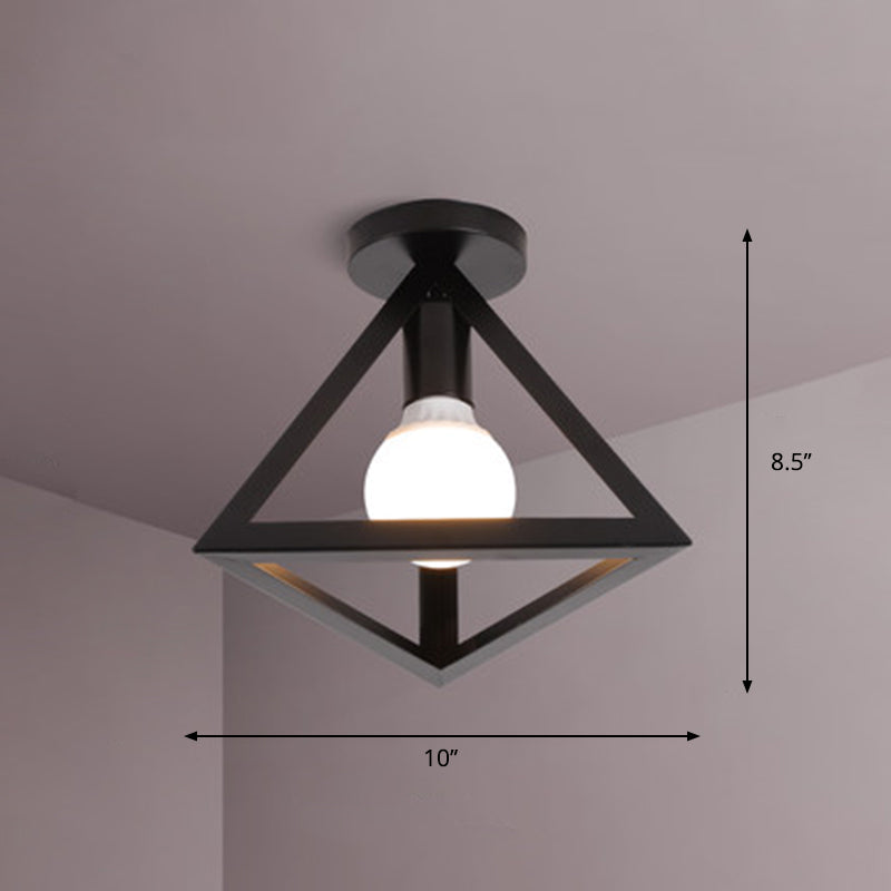 METAL TRIGUGULE SEMI BUSH Light Industrial Industrial 1 Head Gang Flush Mount Deckenbehandlung