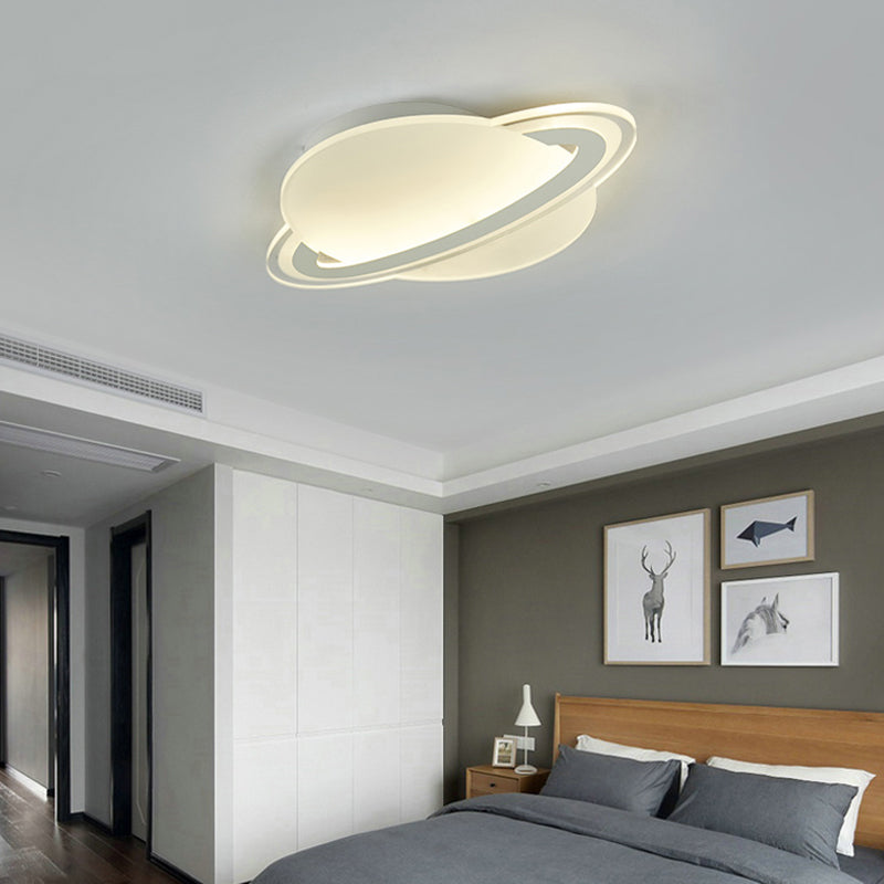 Kinder Planeten Flush Mount Acryl Schlafzimmer LED Decke montiert Licht in Weiß
