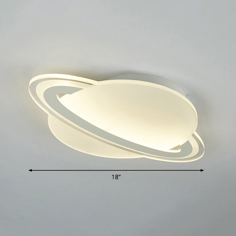 Kinder Planeten Flush Mount Acryl Schlafzimmer LED Decke montiert Licht in Weiß