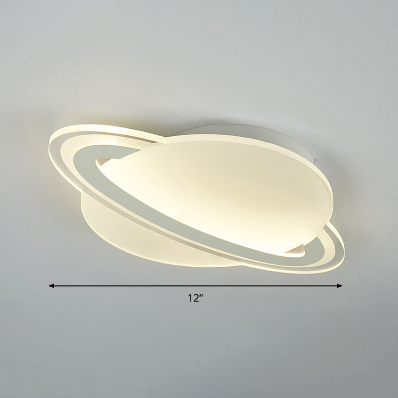 Kinder Planeten Flush Mount Acryl Schlafzimmer LED Decke montiert Licht in Weiß