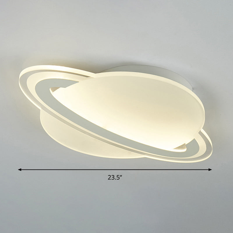 Kinder Planeten Flush Mount Acryl Schlafzimmer LED Decke montiert Licht in Weiß