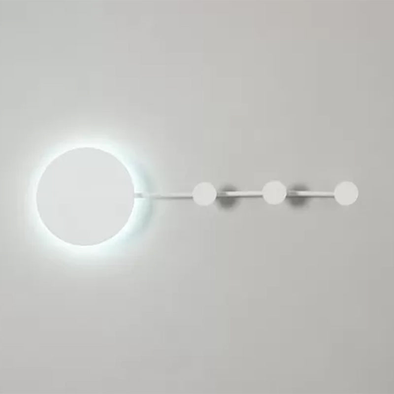 27.5"/39" Wide Black/White Round LED Wall Lamp Simplicity LED Acrylic Sconce Light Fixture in Warm/White Light with Hangers