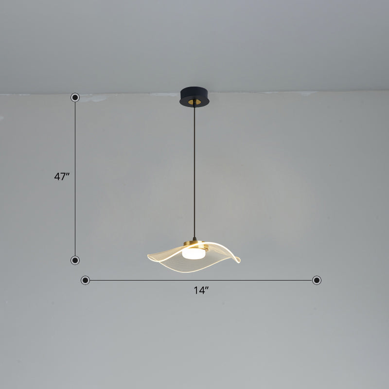 Gesneden LED Pendulum Light Simplicity Acryl Clear Hanging Light voor eetkamer