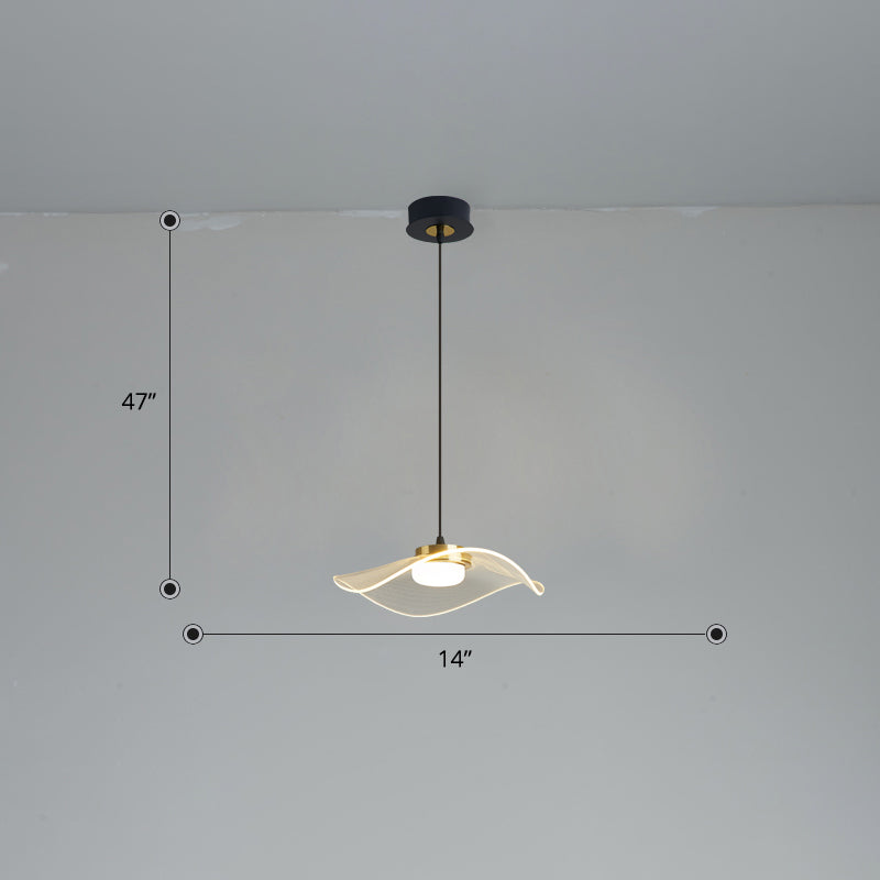 Gesneden LED Pendulum Light Simplicity Acryl Clear Hanging Light voor eetkamer