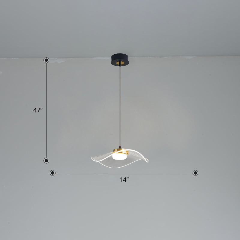 Gesneden LED Pendulum Light Simplicity Acryl Clear Hanging Light voor eetkamer