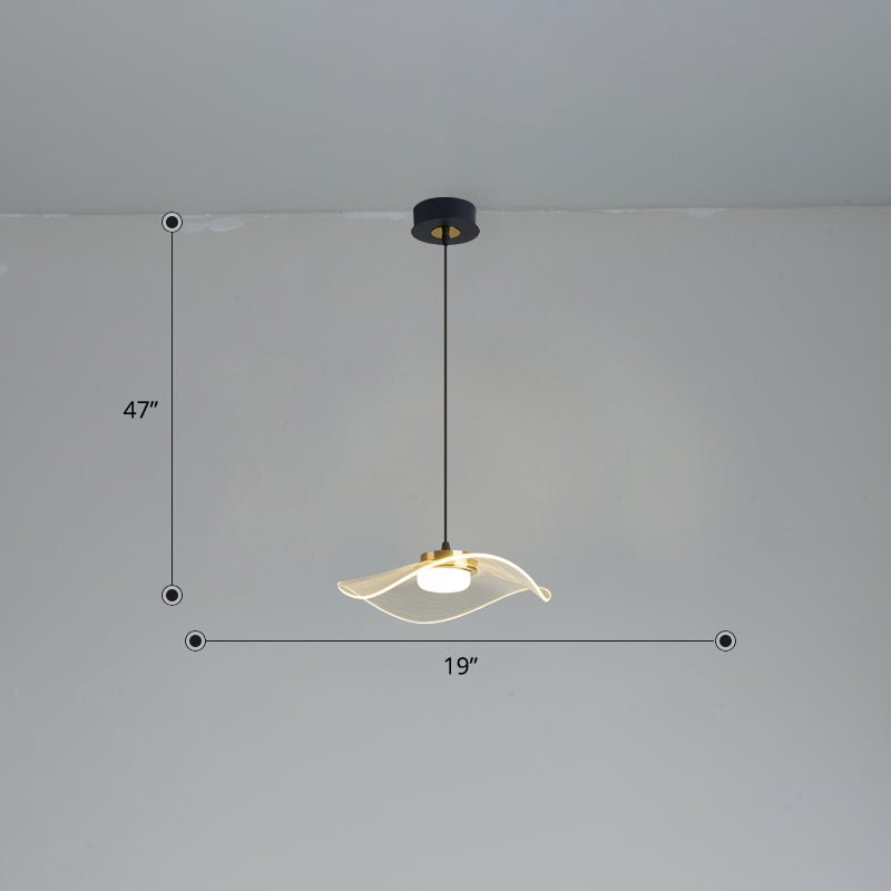 Gesneden LED Pendulum Light Simplicity Acryl Clear Hanging Light voor eetkamer