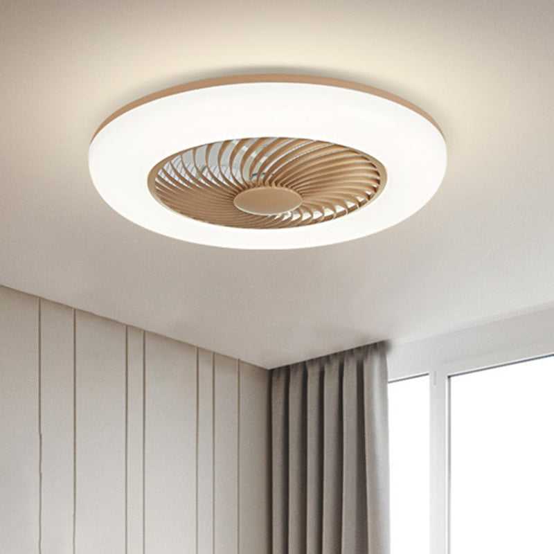 Fernbedienung Runde Halbblätter Deckenleuchte Einfachheit Acryl Schlafzimmer LED Hanging Lüfterlicht, 21,5 "W.
