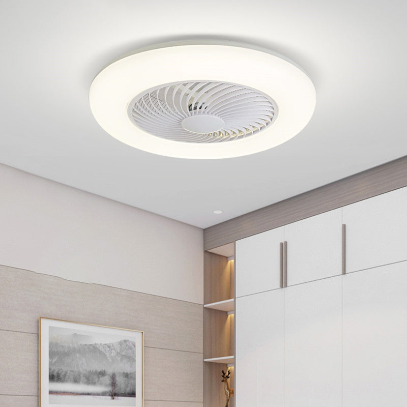 Fernbedienung Runde Halbblätter Deckenleuchte Einfachheit Acryl Schlafzimmer LED Hanging Lüfterlicht, 21,5 "W.