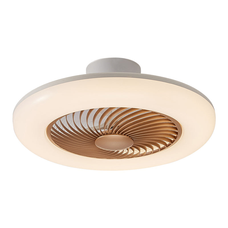 Fernbedienung Runde Halbblätter Deckenleuchte Einfachheit Acryl Schlafzimmer LED Hanging Lüfterlicht, 21,5 "W.
