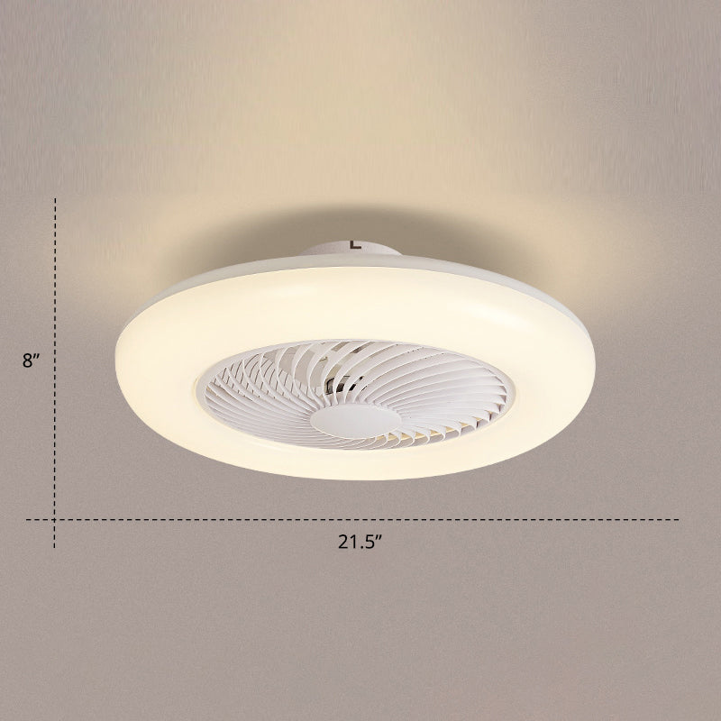 Fernbedienung Runde Halbblätter Deckenleuchte Einfachheit Acryl Schlafzimmer LED Hanging Lüfterlicht, 21,5 "W.