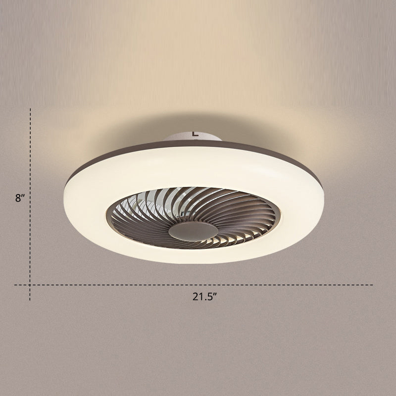 Fernbedienung Runde Halbblätter Deckenleuchte Einfachheit Acryl Schlafzimmer LED Hanging Lüfterlicht, 21,5 "W.