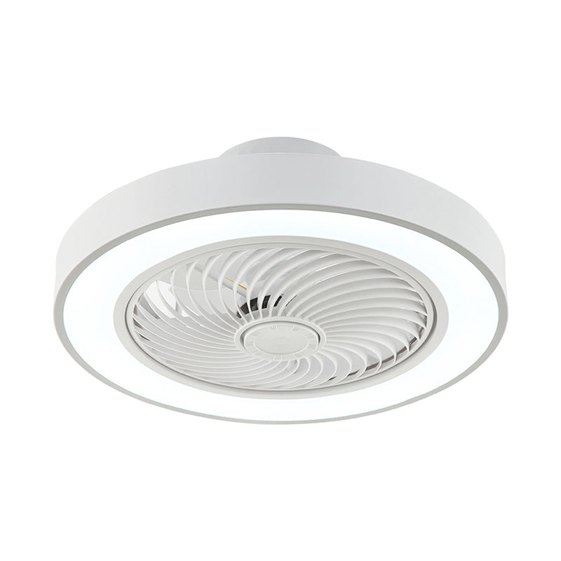 21,5 "W Nordic Round Deckenleuter Leuchte Metall Kinder Schlafzimmer LED LED -LED -Licht mit Fernbedienung
