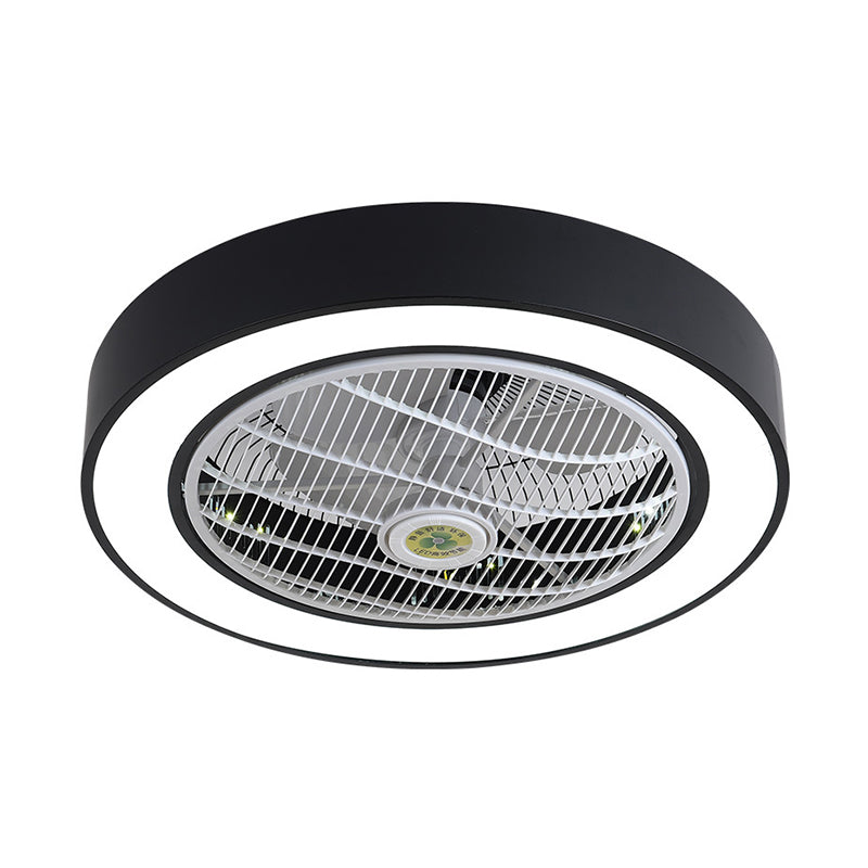 21,5 "W Nordic Round Deckenleuter Leuchte Metall Kinder Schlafzimmer LED LED -LED -Licht mit Fernbedienung