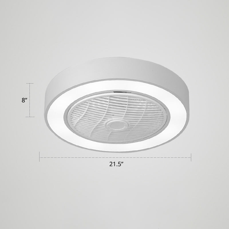 21,5 "W Nordic Round Deckenleuter Leuchte Metall Kinder Schlafzimmer LED LED -LED -Licht mit Fernbedienung