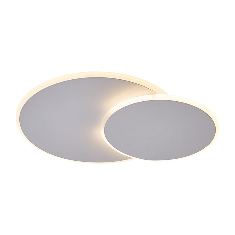 Dual Round Flushmount Illuminazione Minimalista Metallo Montato Superficie Led Plafoniera per Camera da letto