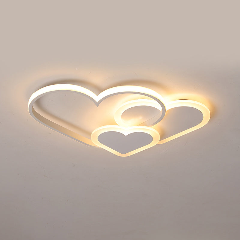 Loving Heart Deckeneinbauleuchte, moderne LED-Einbauleuchte aus Acryl für Schlafzimmer