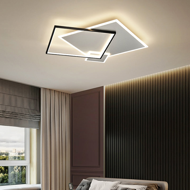 Minimalistic Stacked Flush Mount Light Metal Bedroom LED Ceiling Flush Light Fixture