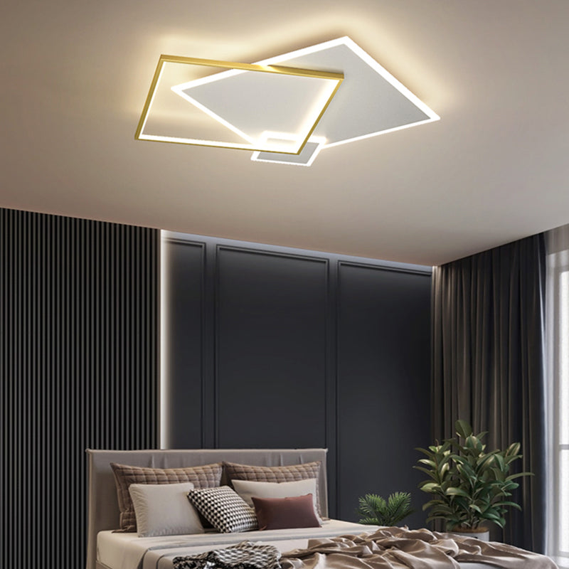 Minimalistic Stacked Flush Mount Light Metal Bedroom LED Ceiling Flush Light Fixture