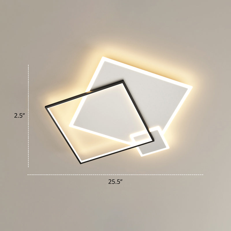 Minimalistic Stacked Flush Mount Light Metal Bedroom LED Ceiling Flush Light Fixture