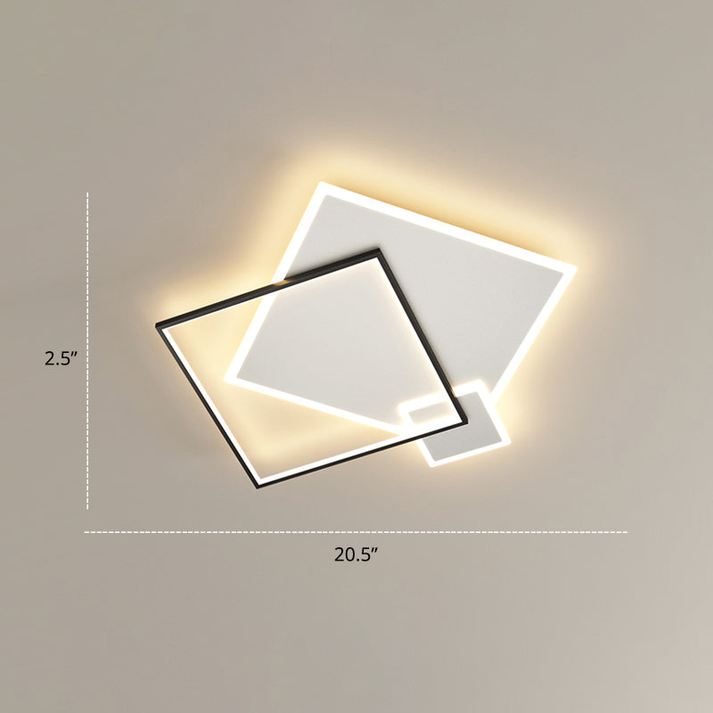 Minimalistic Stacked Flush Mount Light Metal Bedroom LED Ceiling Flush Light Fixture