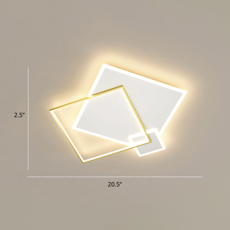 Minimalistic Stacked Flush Mount Light Metal Bedroom LED Ceiling Flush Light Fixture