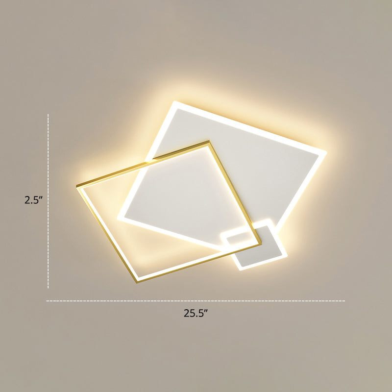 Minimalistic Stacked Flush Mount Light Metal Bedroom LED Ceiling Flush Light Fixture