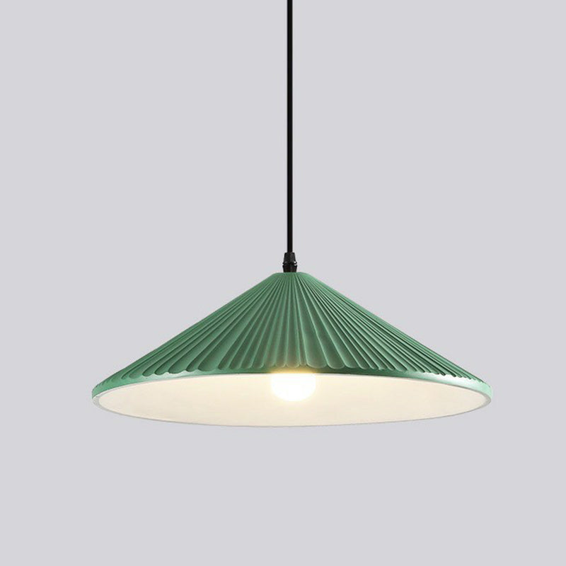 Conical Resin Hanging Lamp Minimalist 1-Light Suspension Light Fixture for Dining Room