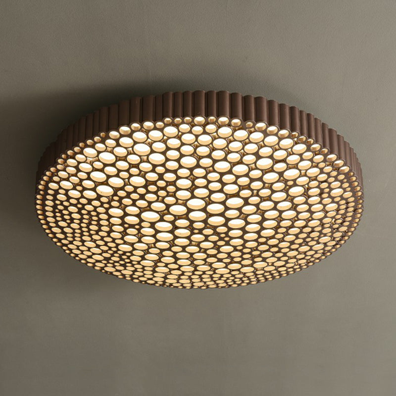 Metal Circles Flushmount Lighting Creative Simple LED Ceiling Light Fixture for Bedroom