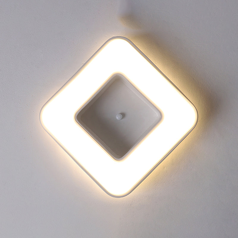 Plafonnier LED en métal de Style nordique, petit couloir, luminaire monté au plafond avec diffuseur en acrylique