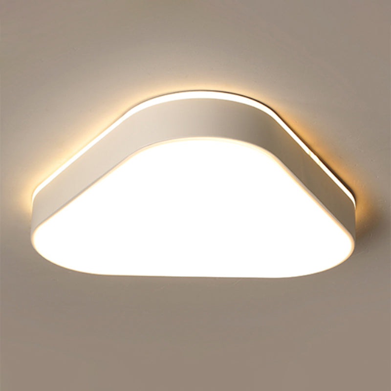 Lámpara empotrada LED de pasillo pequeño, accesorio montado en el techo de estilo nórdico de metal con difusor acrílico