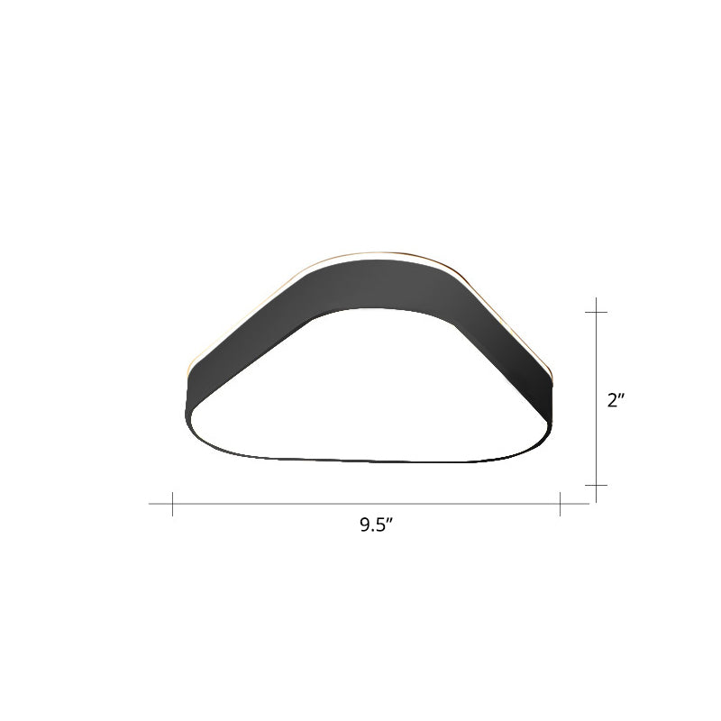 Lámpara empotrada LED de pasillo pequeño, accesorio montado en el techo de estilo nórdico de metal con difusor acrílico