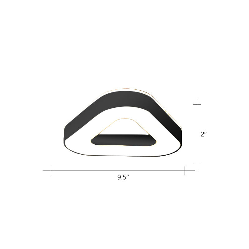 Lámpara empotrada LED de pasillo pequeño, accesorio montado en el techo de estilo nórdico de metal con difusor acrílico