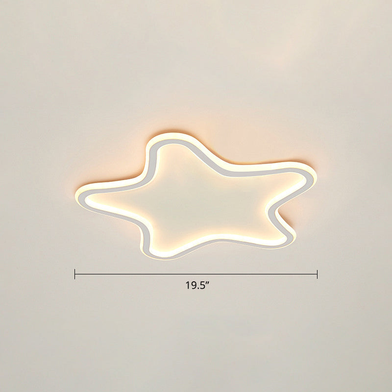 Kreative Cartoon Star Flush Licht Aluminium Kinderzimmer LED Ultradünne Deckenleuchte