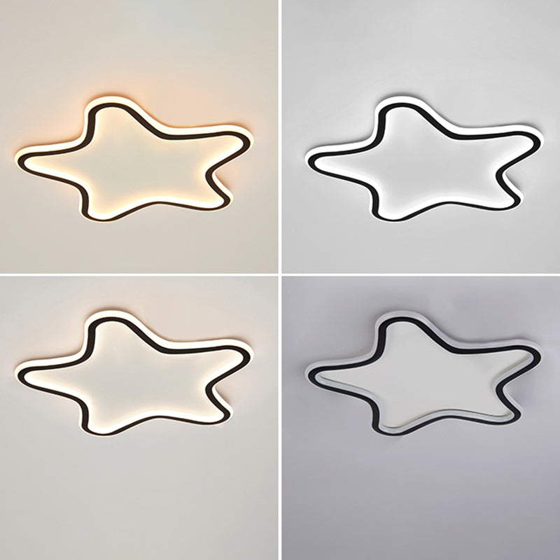 Creative Cartoon Star Flush Light Aluminum Childrens Bedroom LED Ultrathin Ceiling Light