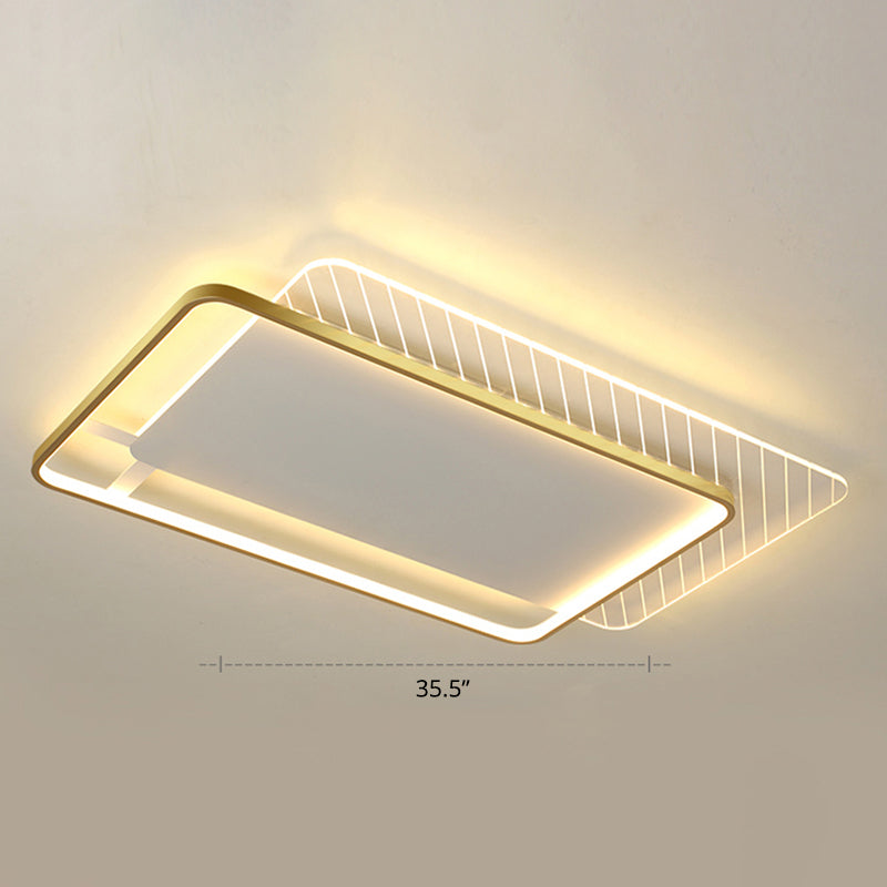 Geometric Acrylic Led Surface Mount Ceiling Light Simplicity Flush Mount Lamp for Bedroom