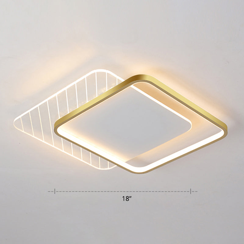 Geometrische Acryl Led Oberflächenmontage Deckenleuchte Einfachheit Unterputz Mount Lampe für Schlafzimmer