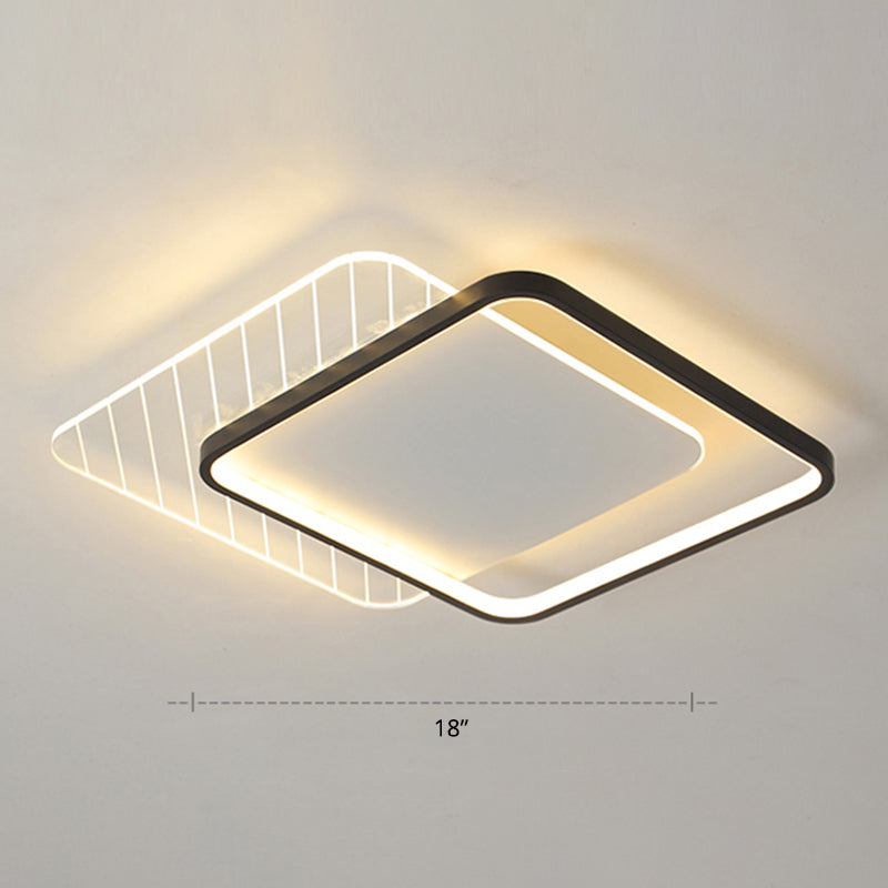 Geometrische Acryl Led Oberflächenmontage Deckenleuchte Einfachheit Unterputz Mount Lampe für Schlafzimmer