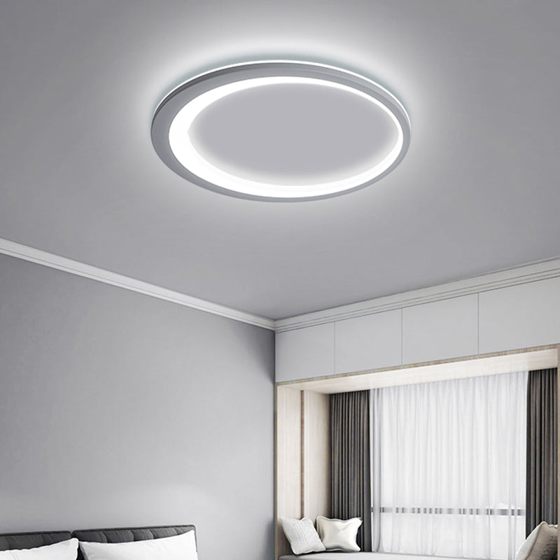 Nórdico Ultrafino de Espesor Led Ligero de Dormitorio Techo de Acrílico en Gris-Blanco