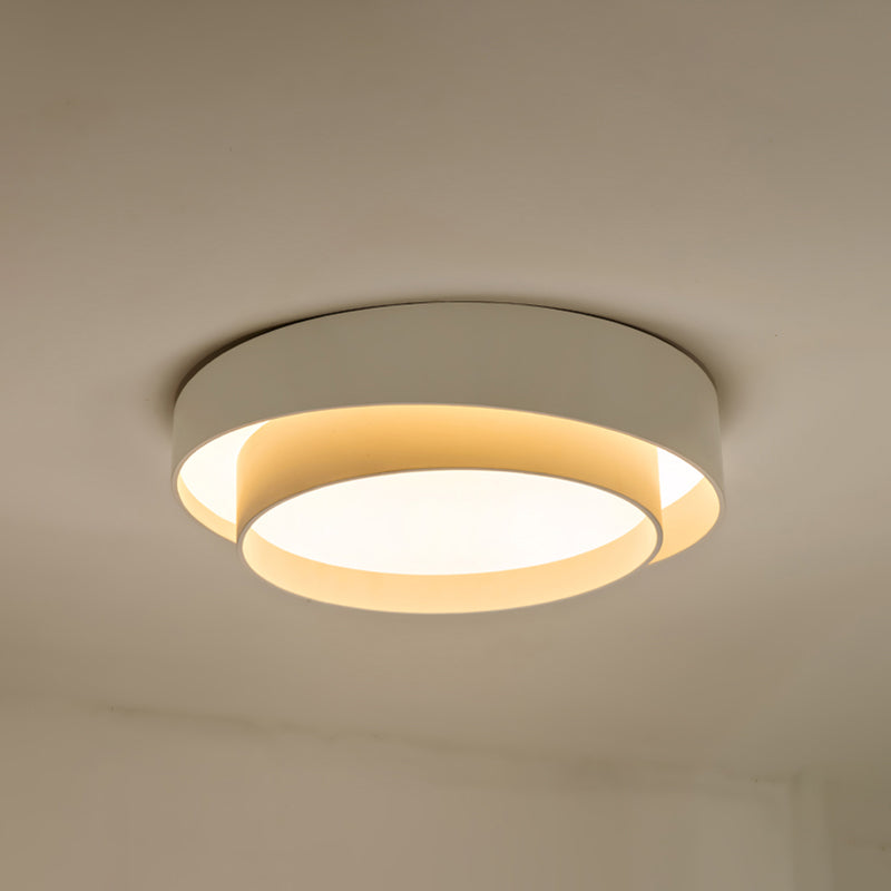 Metal 2-Layer Flush Mount Ceiling Light Fixture Nordic LED Flushmount Lighting for Bedroom