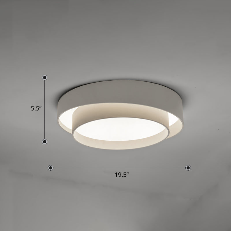 Metal 2-Layer Flush Mount Ceiling Light Fixture Nordic LED Flushmount Lighting for Bedroom