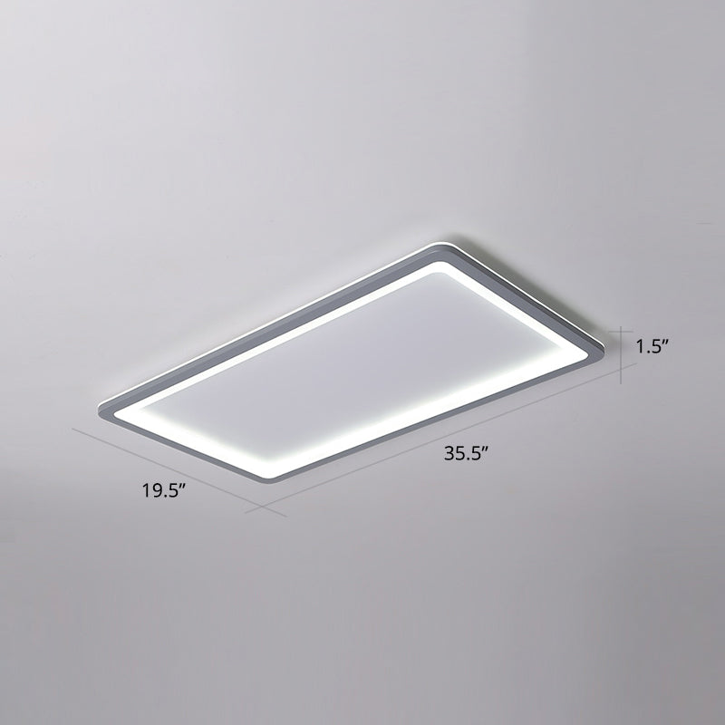 Grey Super Thin Ceiling Fixture Nordic Metal Surface Mounted Led Ceiling Light for Living Room