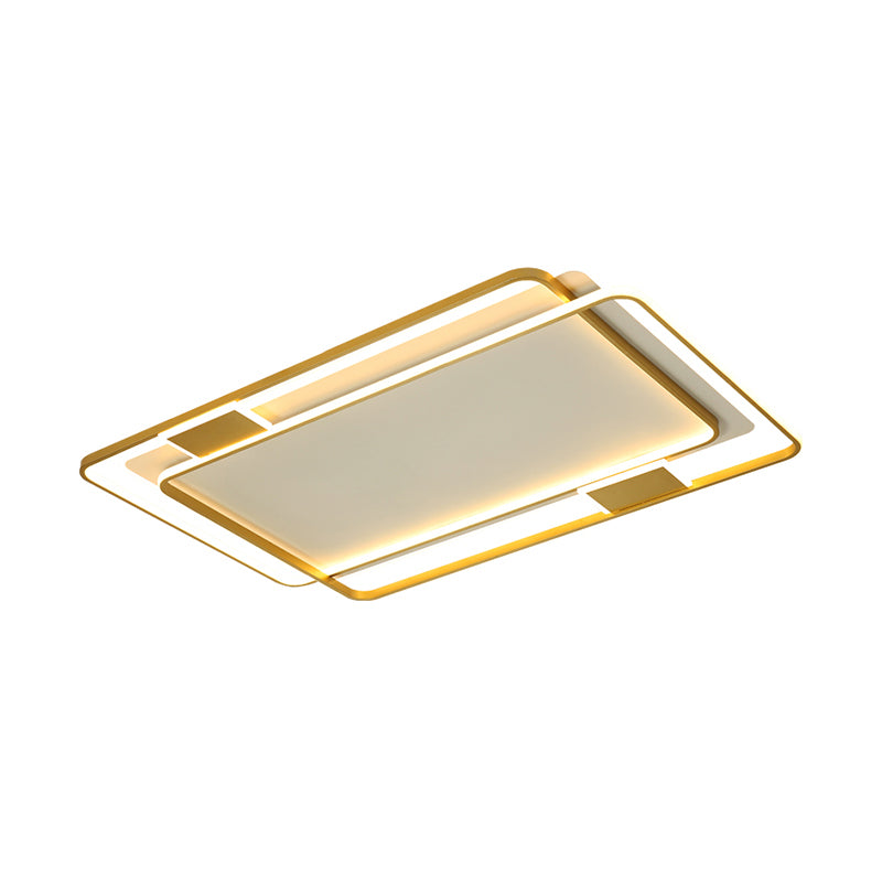 Gold Ultra-Thin LED Ceiling Lighting Contemporary Acrylic Flush Mount Light Fixture for Living Room