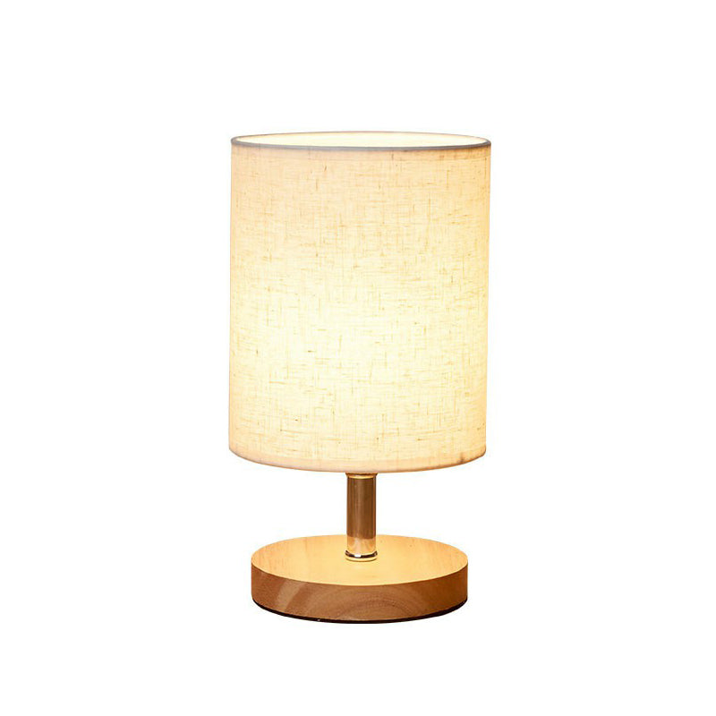 Flaxen e legno piccolo tavolo leggero minimalismo in tessuto a 1 luce lampada notturna per camera da letto