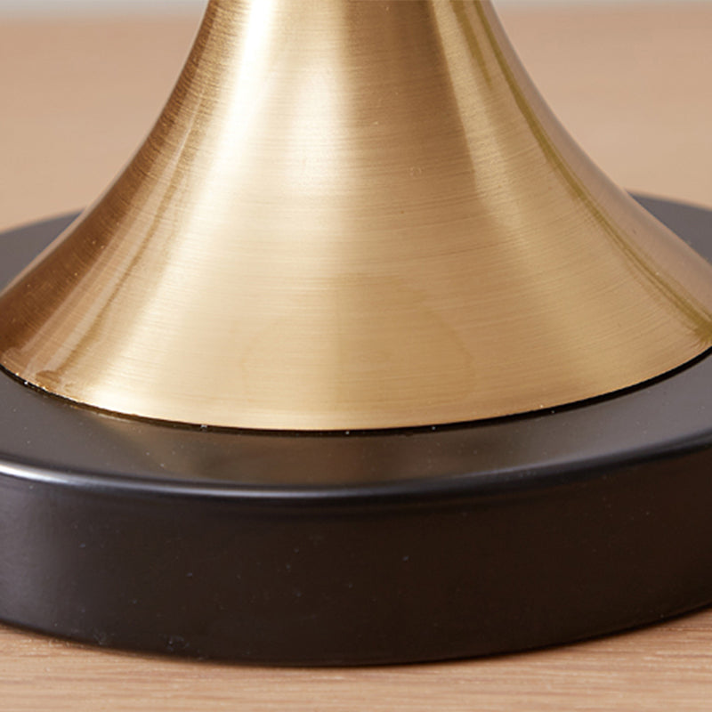 Simplicity Empire Shade Table Light Fabric 1 Bulb Bedroom Night Lighting in Brass