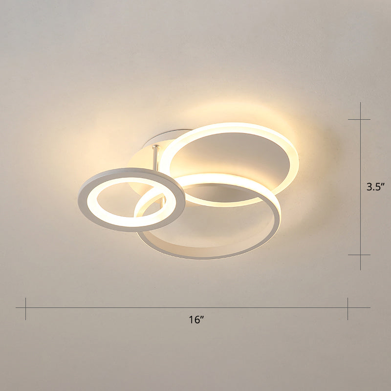 Halo White Hanne en forme de monture à chasse d'eau à LED minimaliste LED LEPLIQUE DE PLADE POUR CHAMBRE