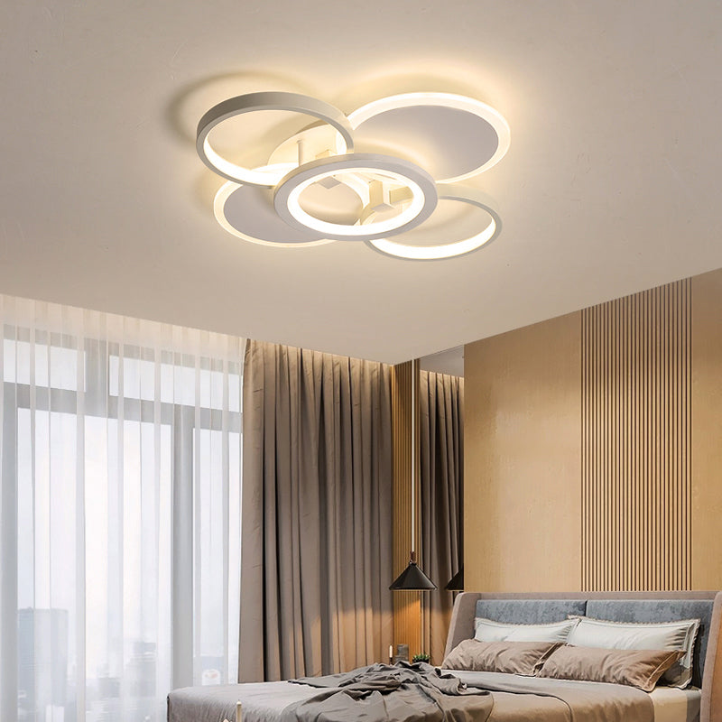 Halo White Hanne en forme de monture à chasse d'eau à LED minimaliste LED LEPLIQUE DE PLADE POUR CHAMBRE